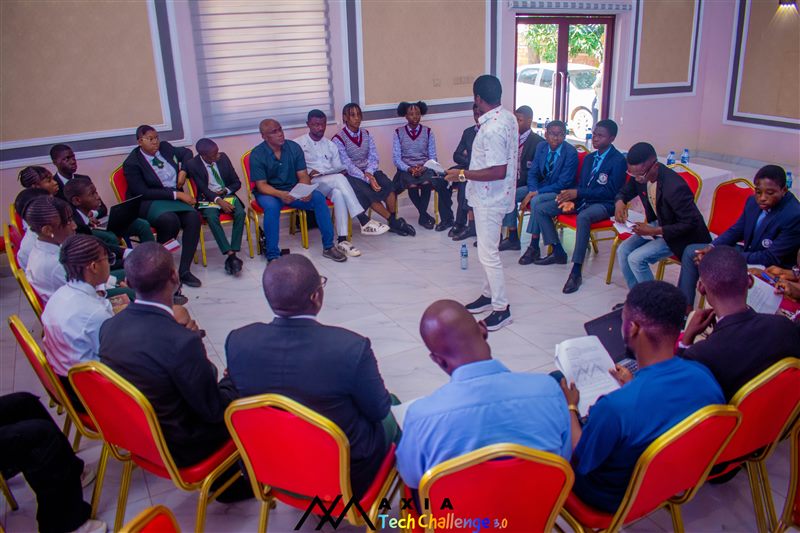 Workshop and mentorship session at Axia Tech Challenge event